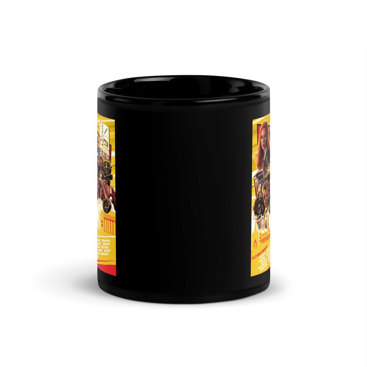 Manchester Comic-Con July 2024 Black Glossy Mug