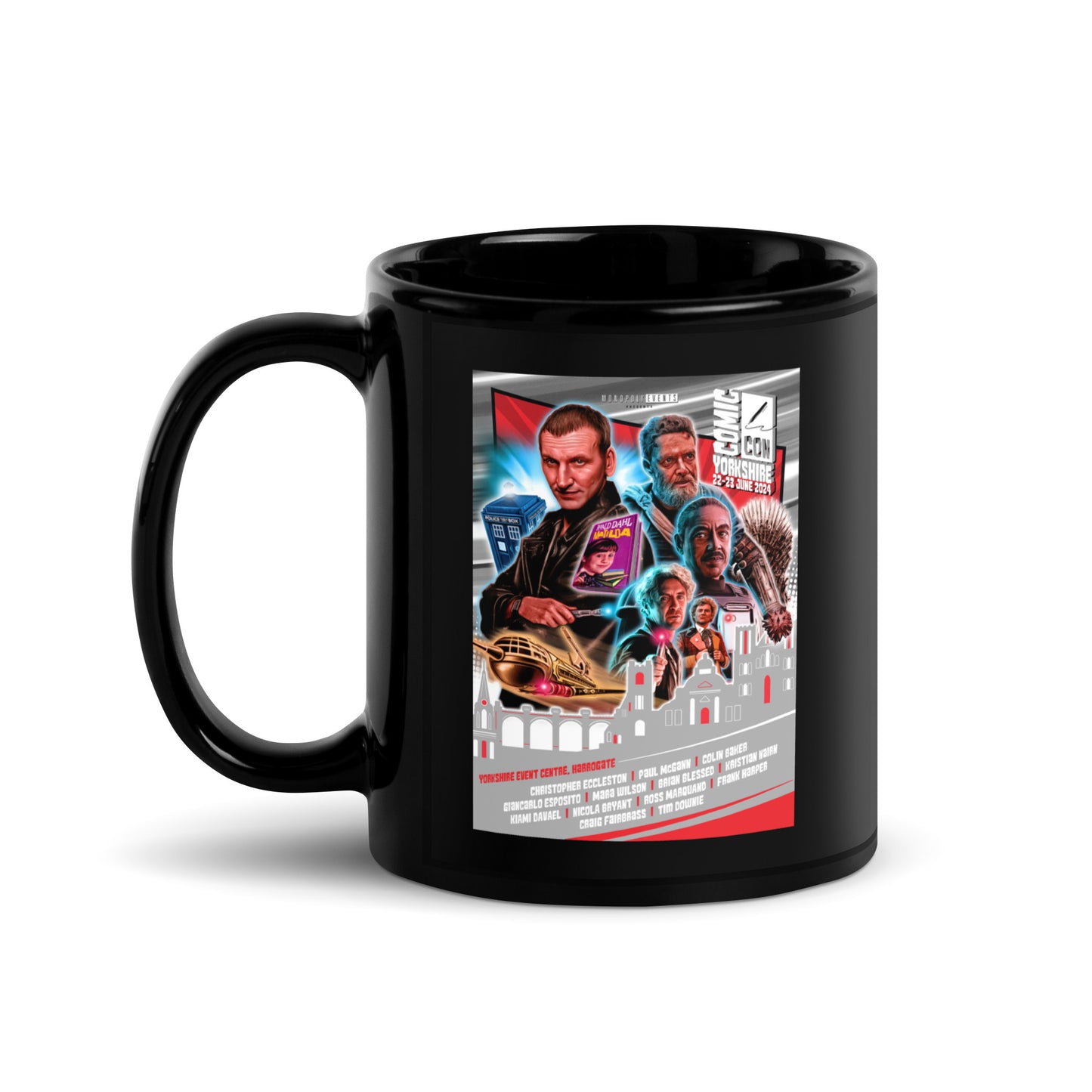 Yorkshire June 2024 Black Glossy Mug