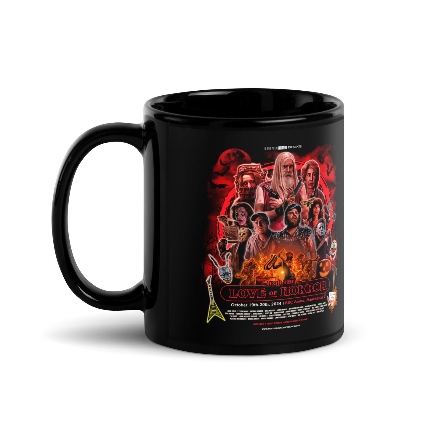 For The Love Of Horror ?October 2024 Black Glossy Mug