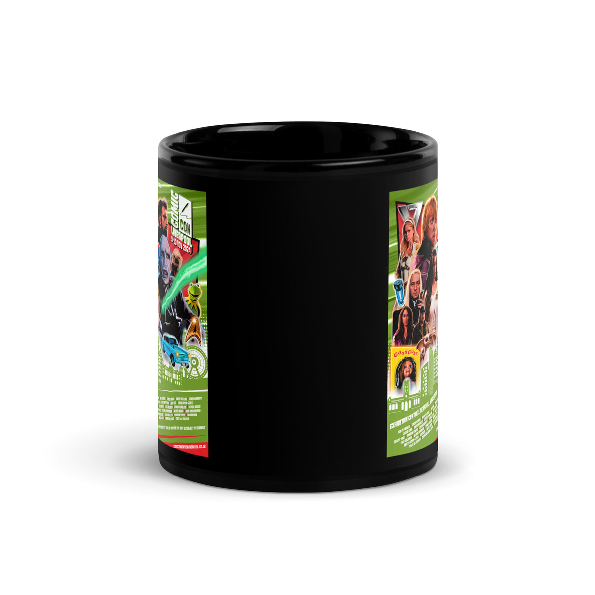 Liverpool Comic-Con Nov 2024 Event Black Glossy Mug