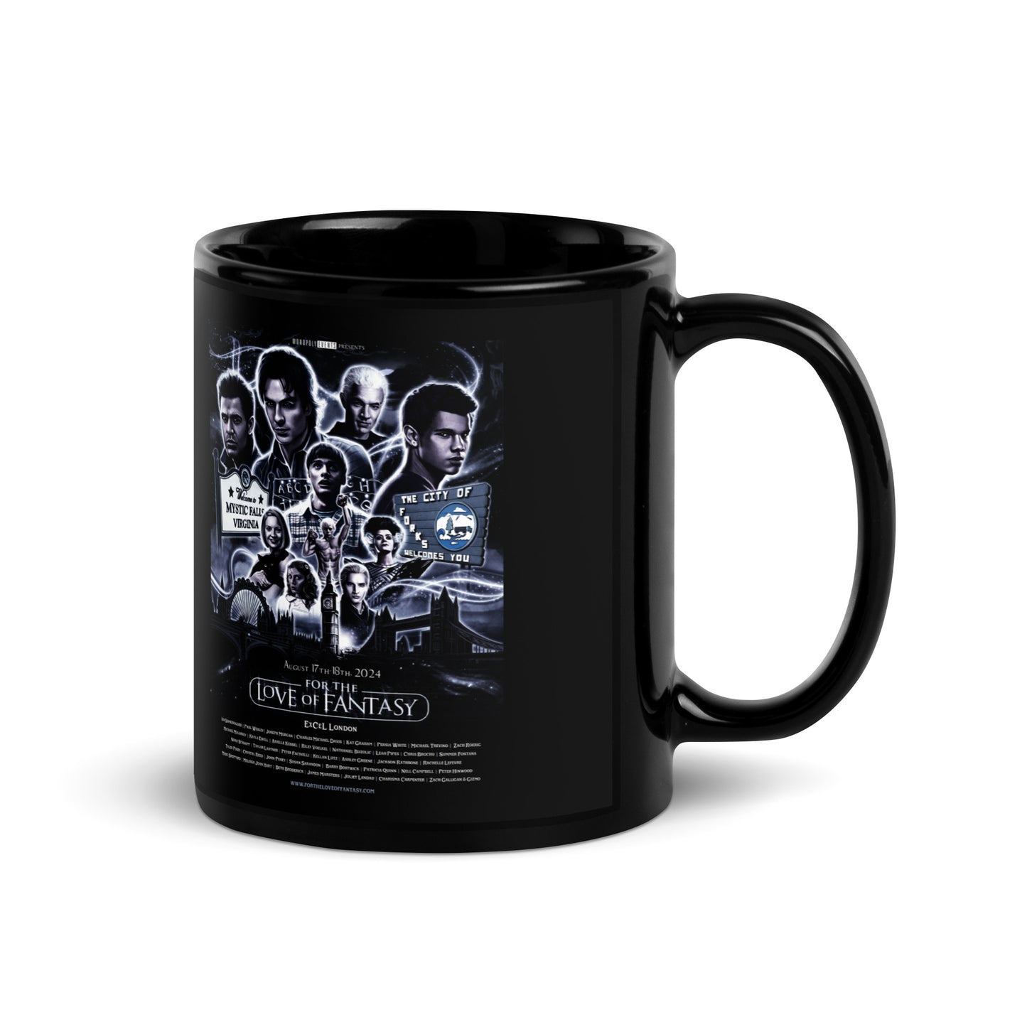 For The Love Of Fantasy August 2024 London Event Black Glossy Mug