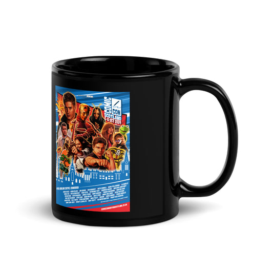 Comic-Con Scotland Oct 2024 Black Glossy Mug