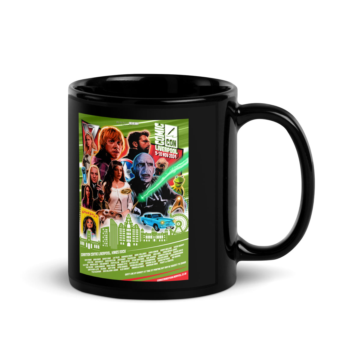 Liverpool Comic-Con Nov 2024 Event Black Glossy Mug