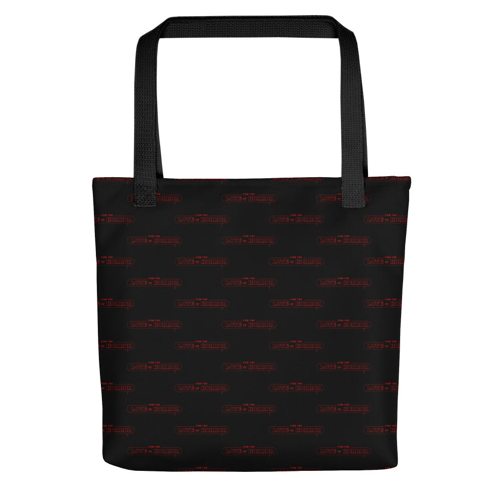 For the Love Of Horror Logo Pattern Tote bag
