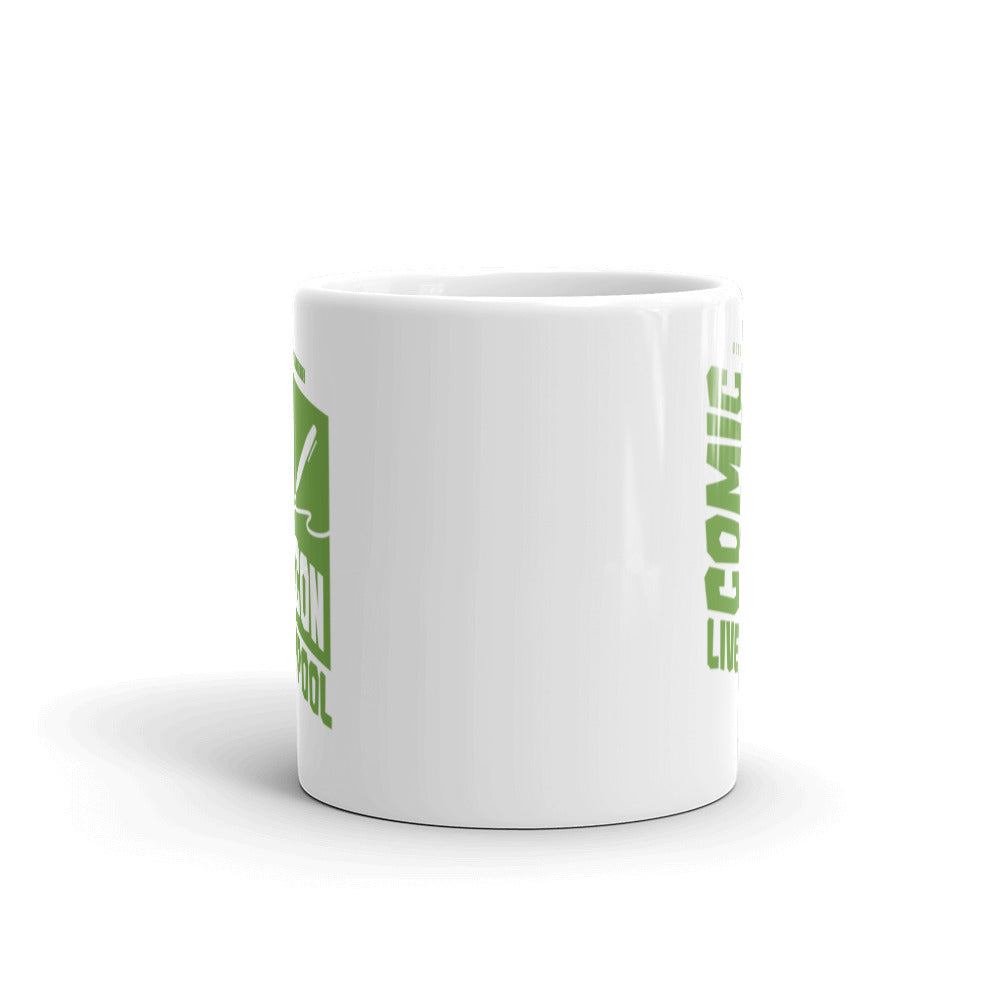 Liverpool Comic Con Logo  White glossy mug