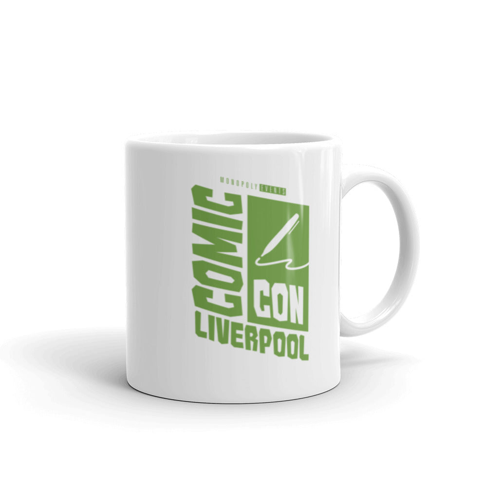 Liverpool Comic Con Logo  White glossy mug